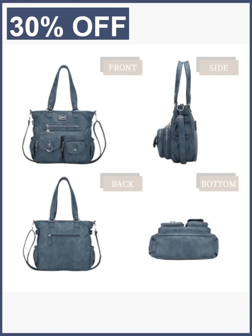 Large Vegan Leather Hobo Bag Women Shoulder Tote Handbags Stylish Purse